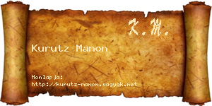 Kurutz Manon névjegykártya
